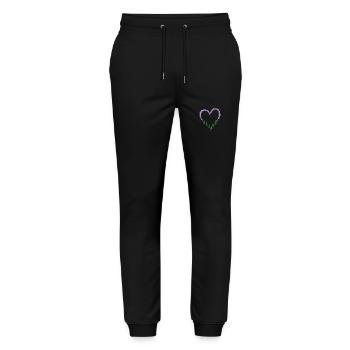 Heart of Lavender Plant Garden Fragrance - Stanley/Stella Mover Unisex Organic Jogging Trousers - black - Front - Marisol (170cm) & Nik (191cm)