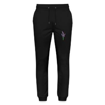 beautiful flower lavender plant - Stanley/Stella Mover Unisex Organic Jogging Trousers - black - Front - Marisol (170cm) & Nik (191cm)