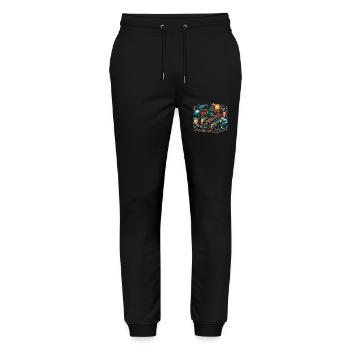 Dragon Chinese Zodiac Astrology - Stanley/Stella Mover Unisex Organic Jogging Trousers - black - Front - Marisol (170cm) & Nik (191cm)