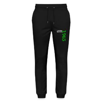 1965 Limited Edition 58th Birthday Gift Fun - Stanley/Stella Mover Unisex Organic Jogging Trousers - black - Front - Marisol (170cm) & Nik (191cm)