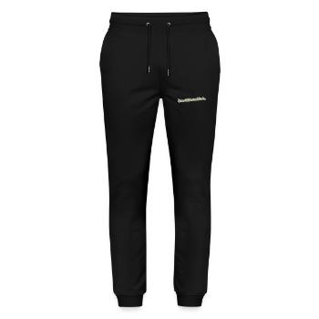 Makler Abschluss-Geschenk Immobilienmaklerin - Stanley/Stella Unisex Bio Jogginghose Mover  - Schwarz - Vorne - Marisol (170cm) & Nik (191cm)