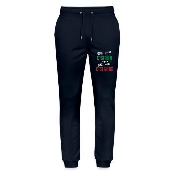 Men's, Women's, Humorous, Humorous T-Shirt Gift - Stanley/Stella Mover Unisex Organic Jogging Trousers - navy - Front - Marisol (170cm) & Nik (191cm)