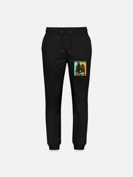 Holzhacker Bin im Wald - Stanley/Stella Unisex Bio Jogginghose Mover - Schwarz