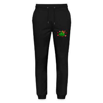 Accessoires de la Saint-Patrick Irlande Shamrock décoration - Pantalon de jogging bio MOVER Stanley/Stella unisexe - noir - Devant - Marisol (170cm) & Nik (191cm)