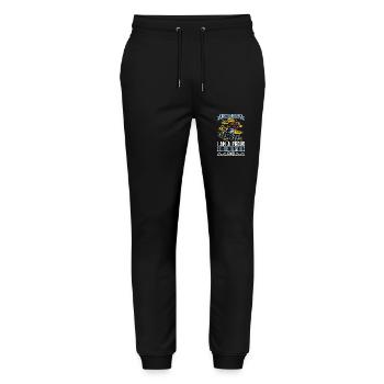 Cross Country Skis A Short Story Winter Sports - Stanley/Stella Mover Unisex Organic Jogging Trousers - black - Front - Marisol (170cm) & Nik (191cm)