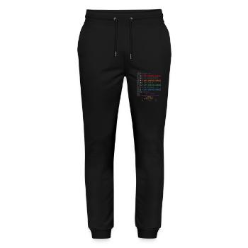 Mein perfekter Tag Videospiele für Mädchen, Jungen oder - Stanley/Stella Unisex Bio Jogginghose Mover  - Schwarz - Vorne - Marisol (170cm) & Nik (191cm)