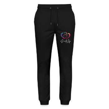Doula Birth Worker Rainbow - Stanley/Stella Mover Unisex Organic Jogging Trousers - black - Front - Marisol (170cm) & Nik (191cm)