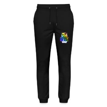 Lloret De Mar 2024 Holiday Palm Trees Colorful - Stanley/Stella Mover Unisex Organic Jogging Trousers - black - Front - Marisol (170cm) & Nik (191cm)