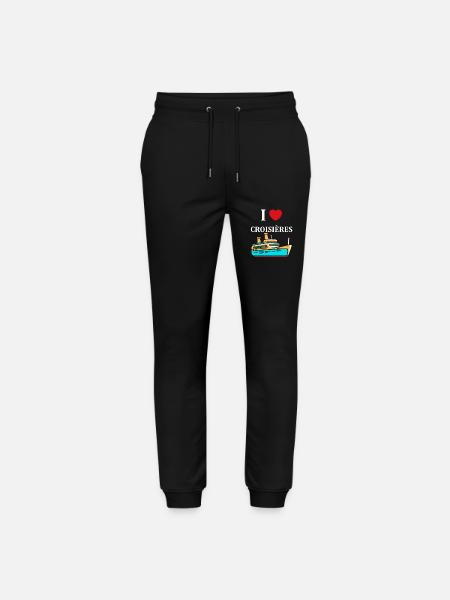 I love Croisières - Pantalon de jogging bio MOVER Stanley/Stella unisexe - noir