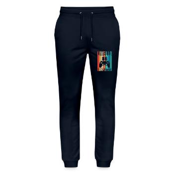 Level 86 Freigeschaltet 86 Geburtstag - Stanley/Stella Unisex Bio Jogginghose Mover  - Navy - Vorne - Marisol (170cm) & Nik (191cm)