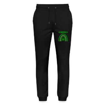 Accessoires de la Saint-Patrick Irlande Shamrock décoration - Pantalon de jogging bio MOVER Stanley/Stella unisexe - noir - Devant - Marisol (170cm) & Nik (191cm)