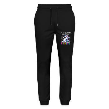 Unicorn Carnival Confetti Alaaf Helau Party Funny - Stanley/Stella Mover Unisex Organic Jogging Trousers - black - Front - Marisol (170cm) & Nik (191cm)