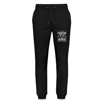 Coffee Coding Programmer Coder Developer Nerd Coff - Stanley/Stella Mover Unisex Organic Jogging Trousers - black - Front - Marisol (170cm) & Nik (191cm)