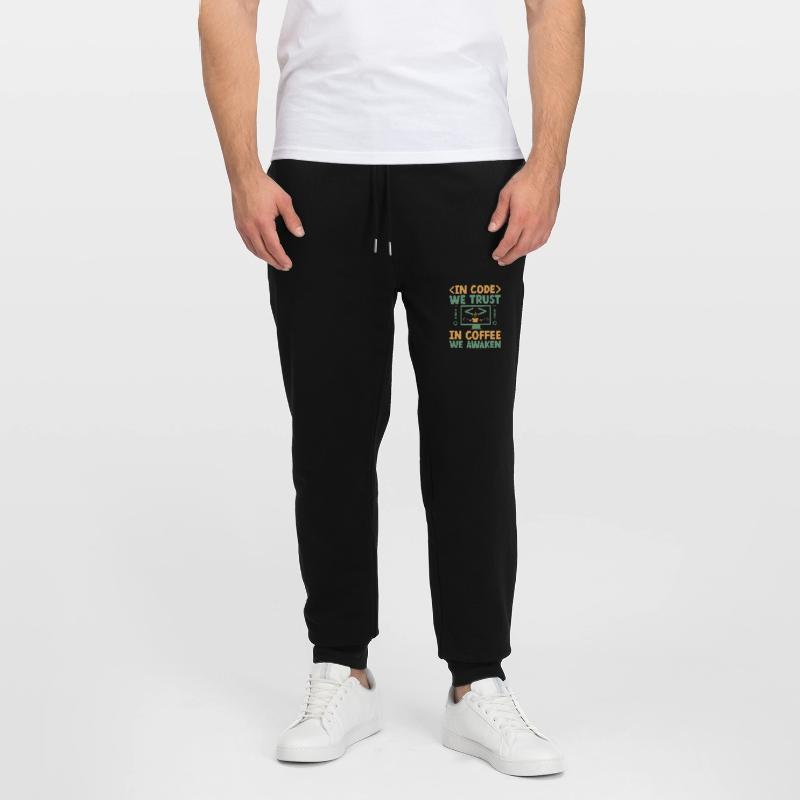 Coffee Coding Programmer Coder Developer Nerd Coff Stanley/Stella Mover Unisex Organic Jogging Trousers