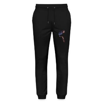 Peinture pour peintre en bâtiment et décorateur - Pantalon de jogging bio MOVER Stanley/Stella unisexe - noir - Devant - Marisol (170cm) & Nik (191cm)