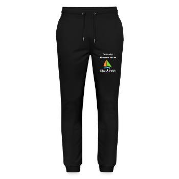 Humour Char à voile - Pantalon de jogging bio MOVER Stanley/Stella unisexe - noir - Devant - Marisol (170cm) & Nik (191cm)