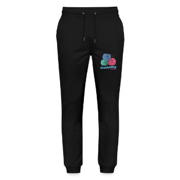 Crochet crochet hook crochet gift - Stanley/Stella Mover Unisex Organic Jogging Trousers - black - Front - Marisol (170cm) & Nik (191cm)