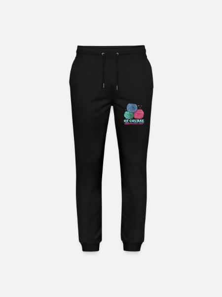 Crochet Crochet | Crochet Crochet Gift - Stanley/Stella Mover Unisex Organic Jogging Trousers - black