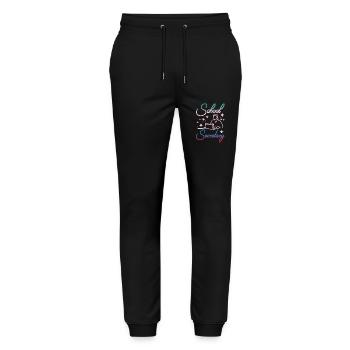 Girl School secretary - Stanley/Stella Mover Unisex Organic Jogging Trousers - black - Front - Marisol (170cm) & Nik (191cm)