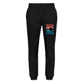 When you see a good move look for a better one - Stanley/Stella Mover Unisex Organic Jogging Trousers - black - Front - Marisol (170cm) & Nik (191cm)