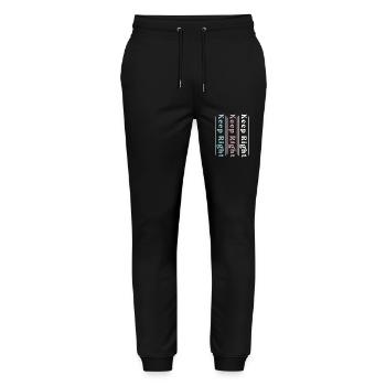Stay right - Stanley/Stella Mover Unisex Organic Jogging Trousers - black - Front - Marisol (170cm) & Nik (191cm)