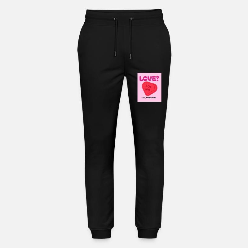 No love ! - Stanley/Stella Unisex Bio Jogginghose Mover  - Schwarz
