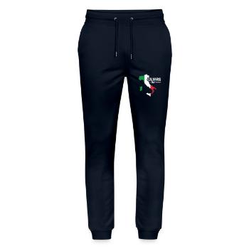 Calabria Italy Calabria Map Region Italy - Stanley/Stella Mover Unisex Organic Jogging Trousers - navy - Front - Marisol (170cm) & Nik (191cm)