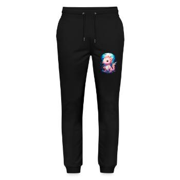 Axolotl - Stanley/Stella Mover Unisex Organic Jogging Trousers - black - Front - Marisol (170cm) & Nik (191cm)