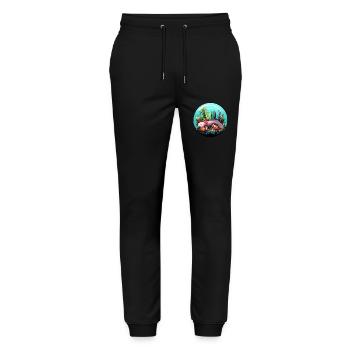 Axolotl - Stanley/Stella Mover Unisex Organic Jogging Trousers - black - Front - Marisol (170cm) & Nik (191cm)