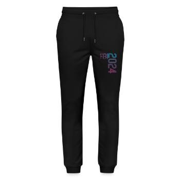 Abitur Young Girls Abi Abitur 2024 - Stanley/Stella Mover Unisex Organic Jogging Trousers - black - Front - Marisol (170cm) & Nik (191cm)