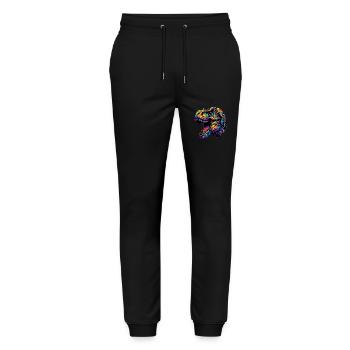 Dinosaur Tyrannosaurus Rex - Stanley/Stella Mover Unisex Organic Jogging Trousers - black - Front - Marisol (170cm) & Nik (191cm)