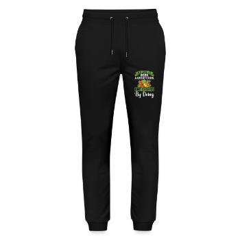 No One Is Born A Great Cook One Learns By Doing - Stanley/Stella Mover Unisex Organic Jogging Trousers - black - Front - Marisol (170cm) & Nik (191cm)