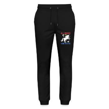 Tous les corps sont de bons corps - Pantalon de jogging bio MOVER Stanley/Stella unisexe - noir - Devant - Marisol (170cm) & Nik (191cm)