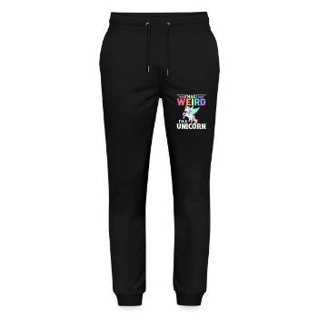 Je ne suis pas bizarre, je suis une licorne - Pantalon de jogging bio MOVER Stanley/Stella unisexe - noir - Devant - Marisol (170cm) & Nik (191cm)