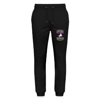 Définitivement Old School parce que je crois au respect - Pantalon de jogging bio MOVER Stanley/Stella unisexe - noir - Devant - Marisol (170cm) & Nik (191cm)