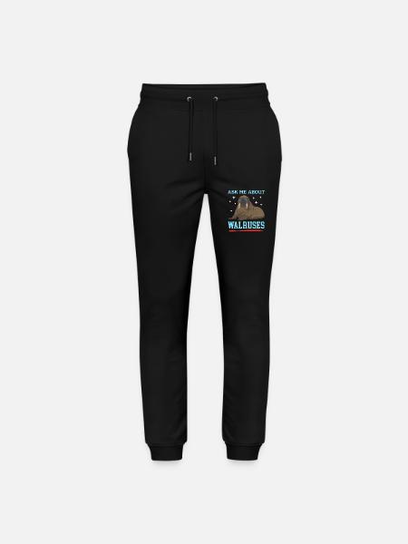 Walrus Walrus Gift - Stanley/Stella Mover Unisex Organic Jogging Trousers - black