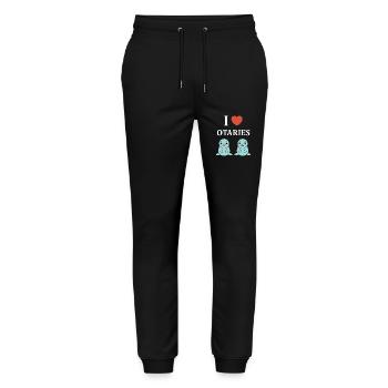 Animal mignon humour otarie - Pantalon de jogging bio MOVER Stanley/Stella unisexe - noir - Devant - Marisol (170cm) & Nik (191cm)