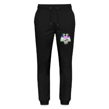 Schloss Märchen Pferd Könighaus König Mittelalter - Stanley/Stella Unisex Bio Jogginghose Mover  - Schwarz - Vorne - Marisol (170cm) & Nik (191cm)