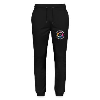 Clergy Lover My Passion My Clergy Lover Clergyman - Stanley/Stella Mover Unisex Organic Jogging Trousers - black - Front - Marisol (170cm) & Nik (191cm)