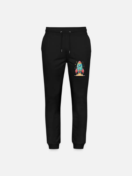 fusée au design enfantin - Pantalon de jogging bio MOVER Stanley/Stella unisexe - noir