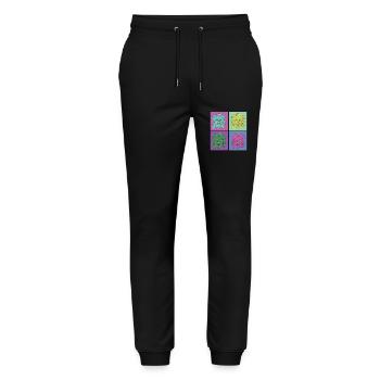 Pancake Lover Kids Retro Vintage - Stanley/Stella Unisex Bio Jogginghose Mover  - Schwarz - Vorne - Marisol (170cm) & Nik (191cm)