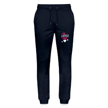 Liebe dich - Stanley/Stella Unisex Bio Jogginghose Mover  - Navy - Vorne - Marisol (170cm) & Nik (191cm)