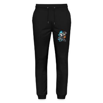 The Grim Reaper. Fantasy, Fun, Fun, Cool, Humor, Horny - Stanley/Stella Mover Unisex Organic Jogging Trousers - black - Front - Marisol (170cm) & Nik (191cm)