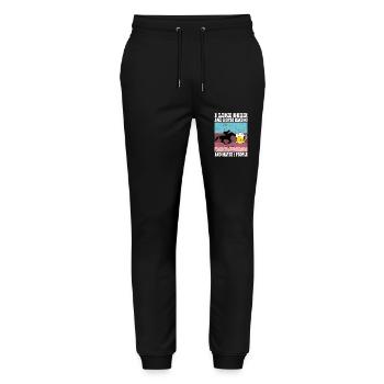 J’aime la bière et les courses de chevaux et peut-être - Pantalon de jogging bio MOVER Stanley/Stella unisexe - noir - Devant - Marisol (170cm) & Nik (191cm)