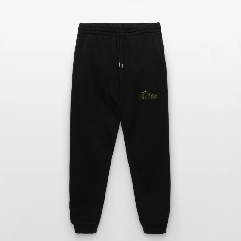 Mantis insect on the script Stanley/Stella Mover Unisex Organic Jogging Trousers