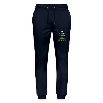 Keep Calm And Drink Tequila T-Shirt - Funny Mexico - Pantalon de jogging bio MOVER Stanley/Stella unisexe - marine - Devant - Marisol (170cm) & Nik (191cm)