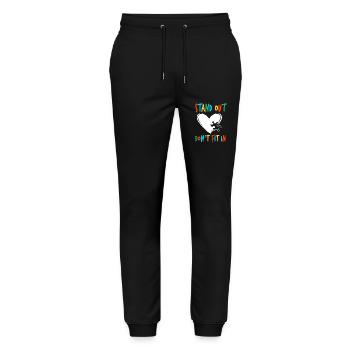 Autism Shirt - Stanley/Stella Mover Unisex Organic Jogging Trousers - black - Front - Marisol (170cm) & Nik (191cm)