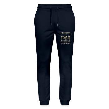 40th Birthday Gift Original March 1984 - Stanley/Stella Mover Unisex Organic Jogging Trousers - navy - Front - Marisol (170cm) & Nik (191cm)