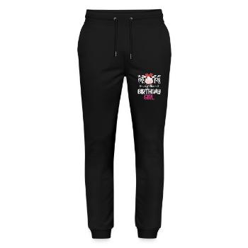 Mutter des Geburtstags für Mädchen Bauernhof Kuh Mama Mama - Stanley/Stella Unisex Bio Jogginghose Mover  - Schwarz - Vorne - Marisol (170cm) & Nik (191cm)