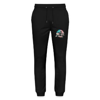 Femme patriote à l’aviron avec drapeau américain - Pantalon de jogging bio MOVER Stanley/Stella unisexe - noir - Devant - Marisol (170cm) & Nik (191cm)